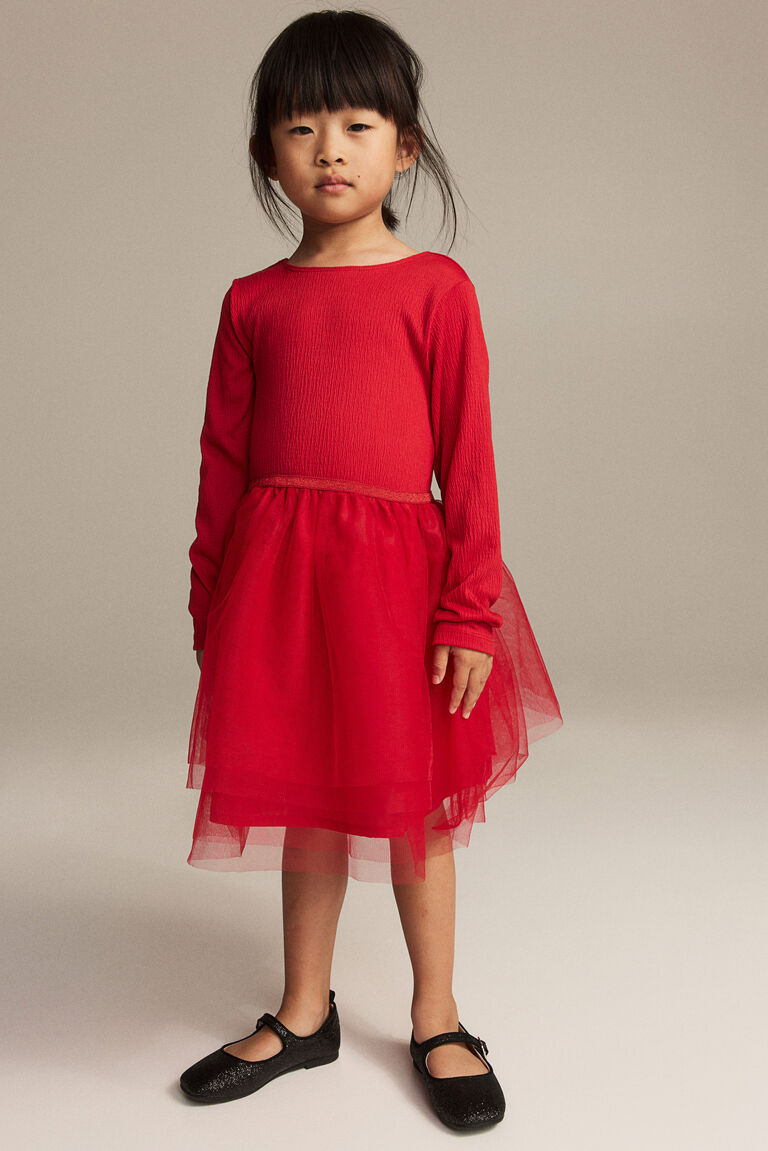 Платье-юбка из тюля H&M, красный