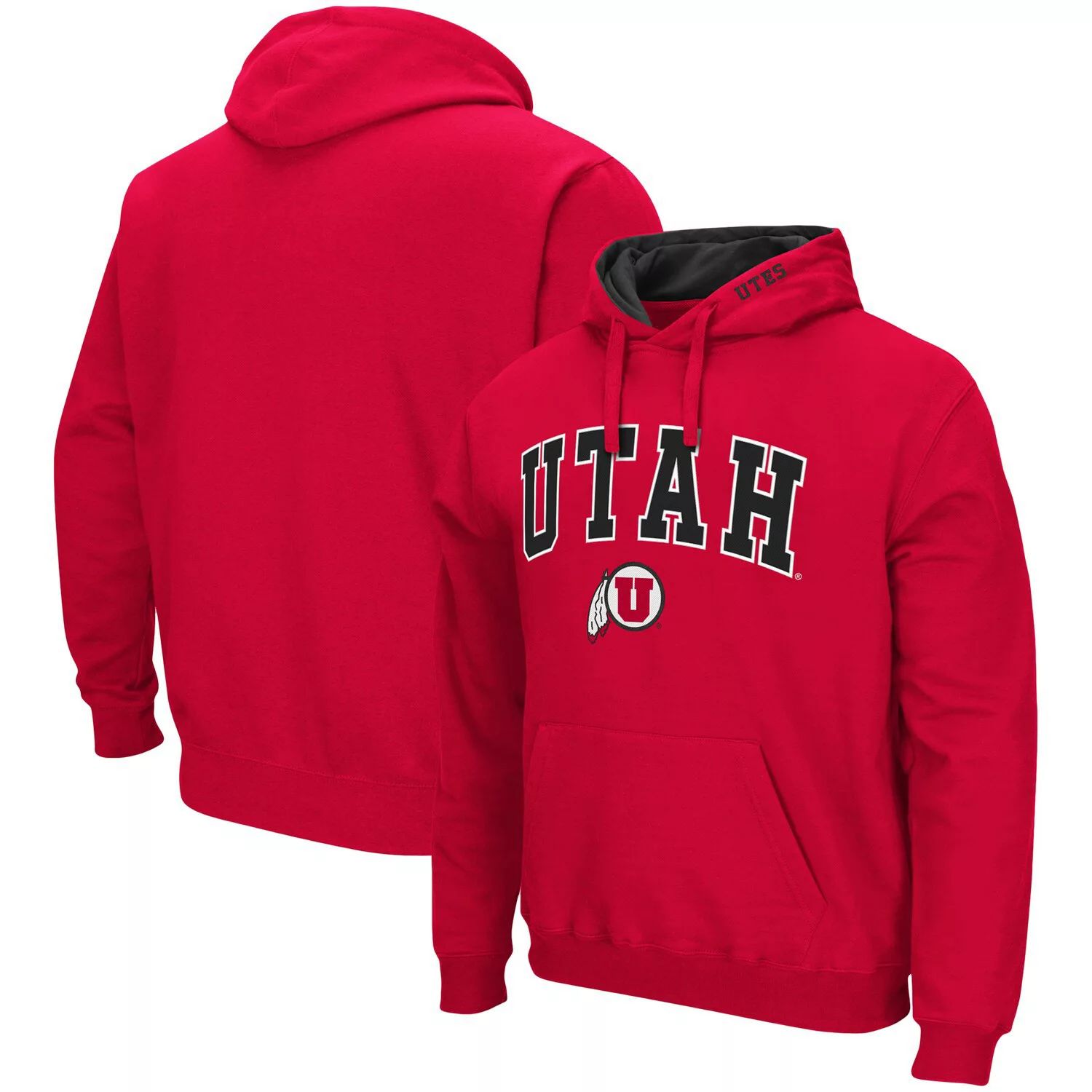Мужской красный пуловер с капюшоном Colosseum Utah Utes Arch и Logo мужской красный пуловер с капюшоном western kentucky hilltoppers arch