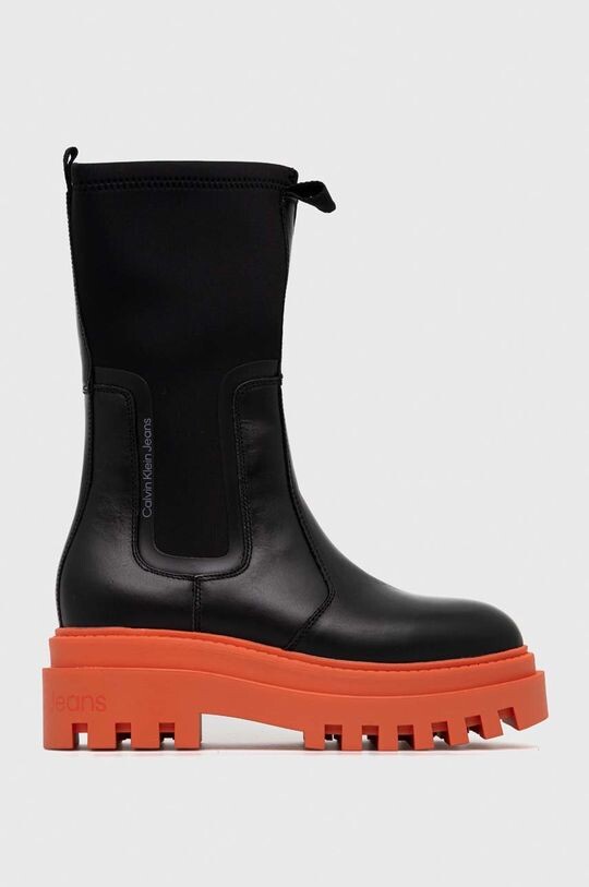 

Обувь Высокие ботинки челси Flatform Calvin Klein Jeans, черный