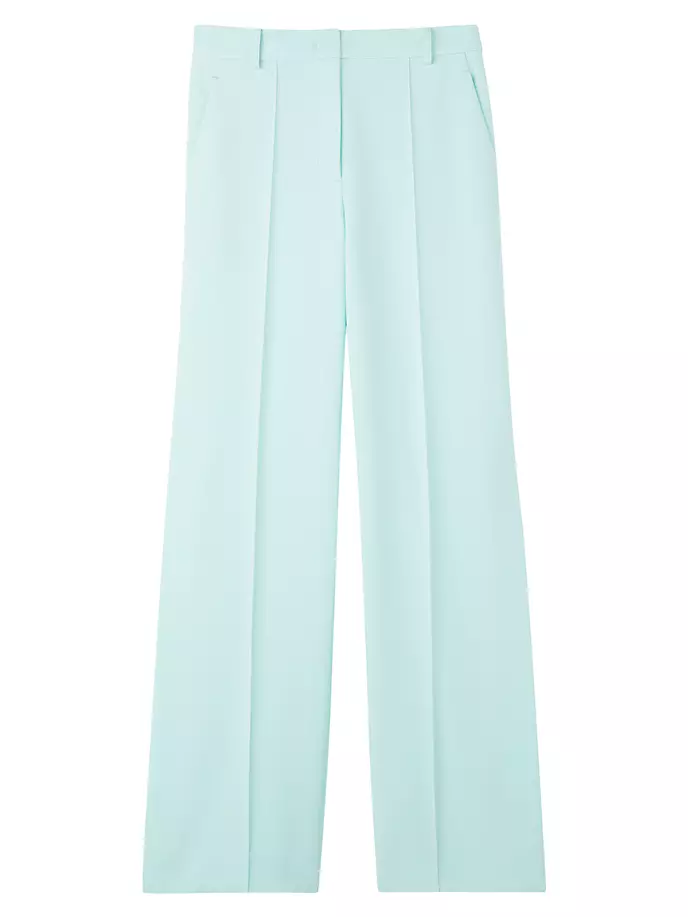 

Широкие брюки из эластичного кади Collection Line St. John, цвет mint