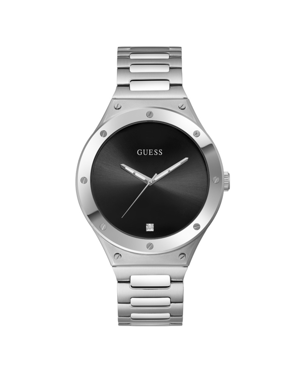 Мужские часы Scope GW0427G1 со стальным и серебряным ремешком Guess, серебро