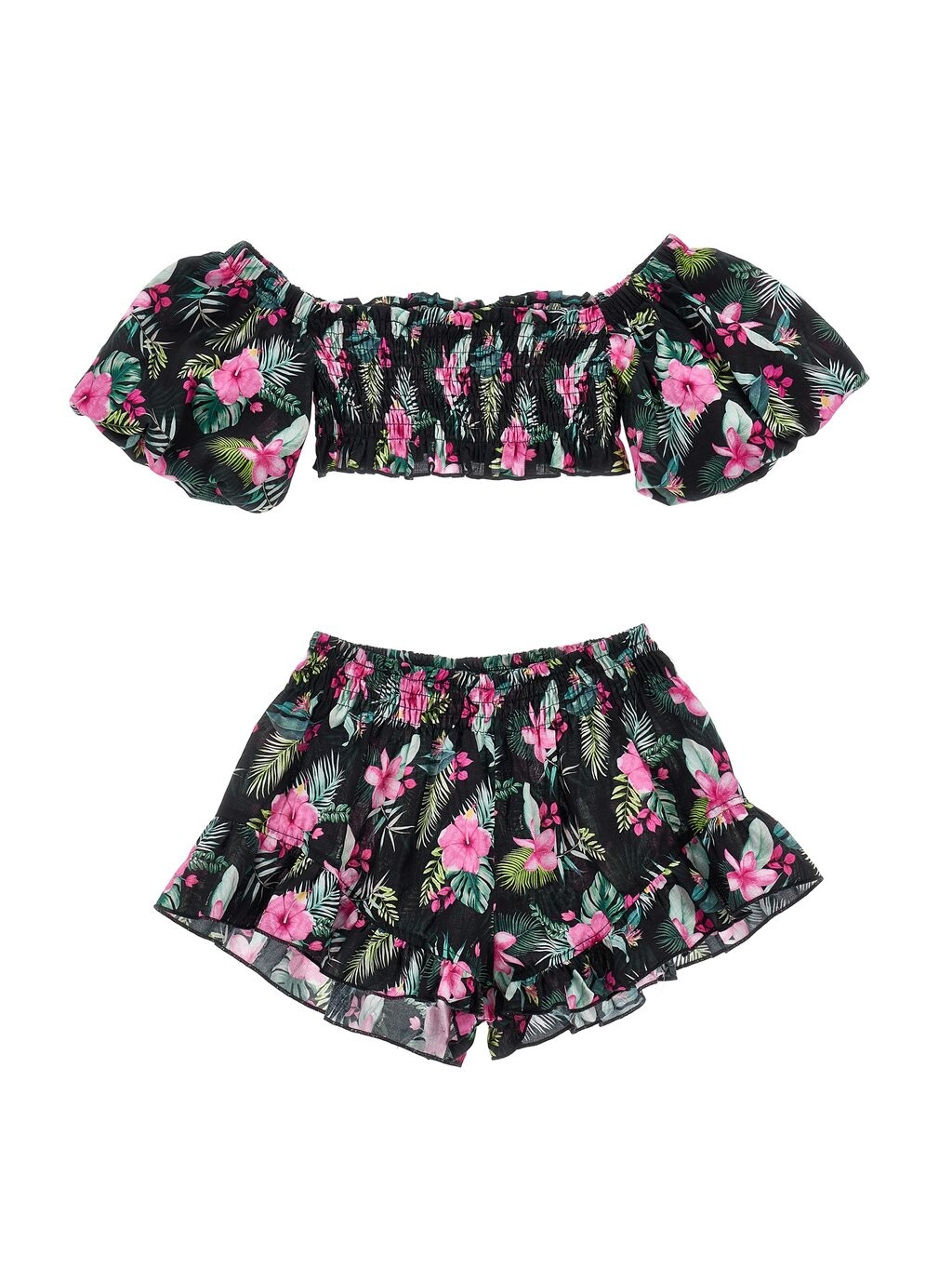 

Брюки из ткани MARE JUNGLE SET Monnalisa, черный