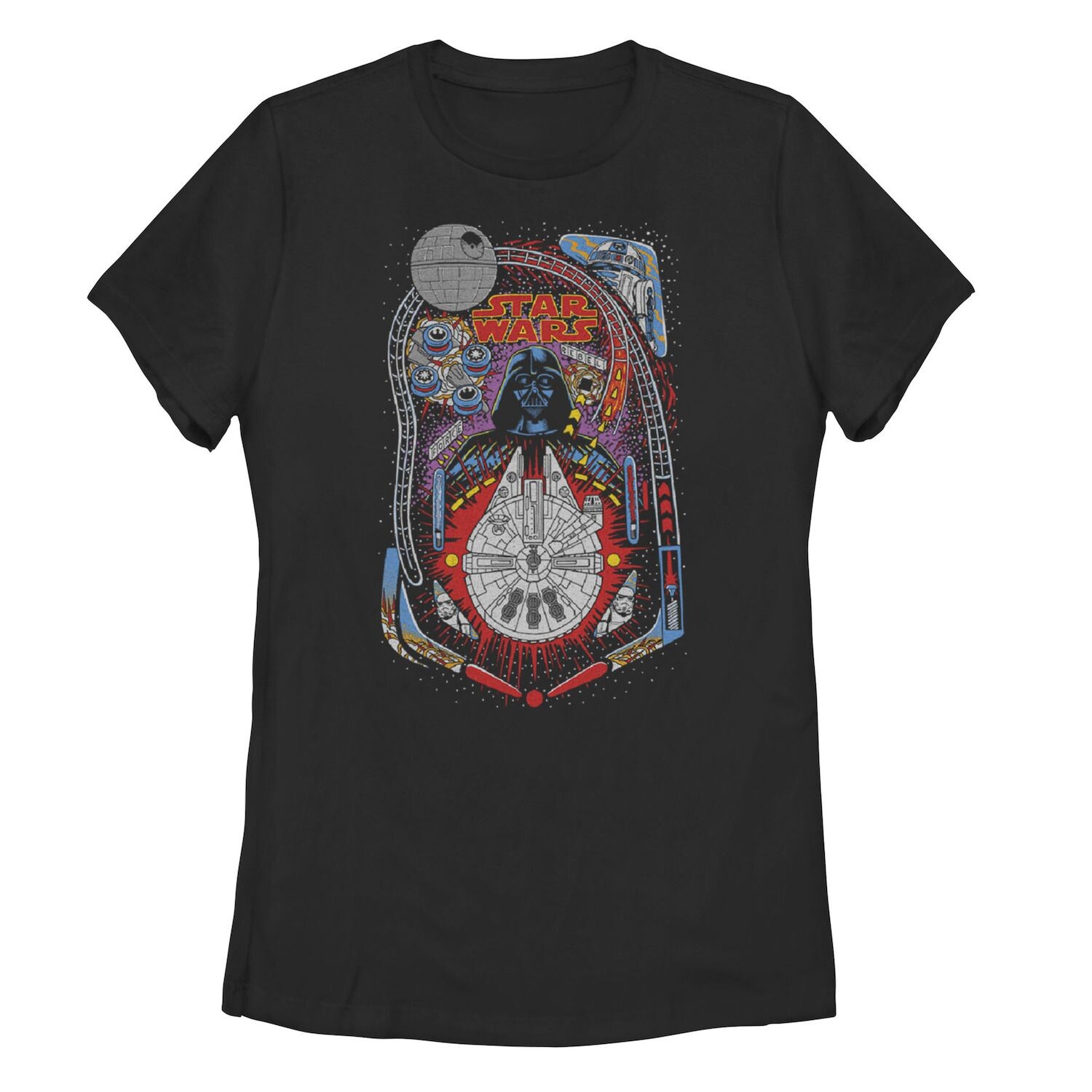 

Детская футболка Disney Star Wars Darth Vader Pinball с графическим рисунком в стиле ретро Licensed Character