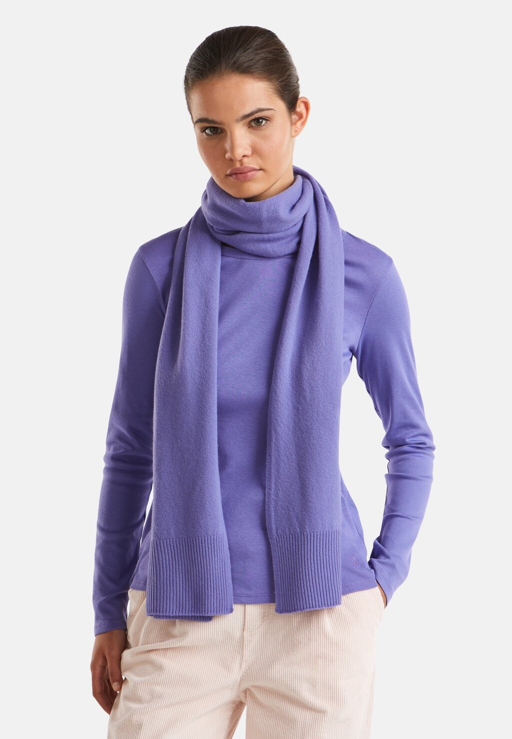

Шарф WITH EDGES United Colors of Benetton, фиолетовый