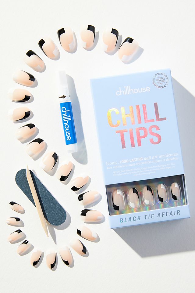 Набор накладных ногтей Chillhouse Chill Tips, черный фото
