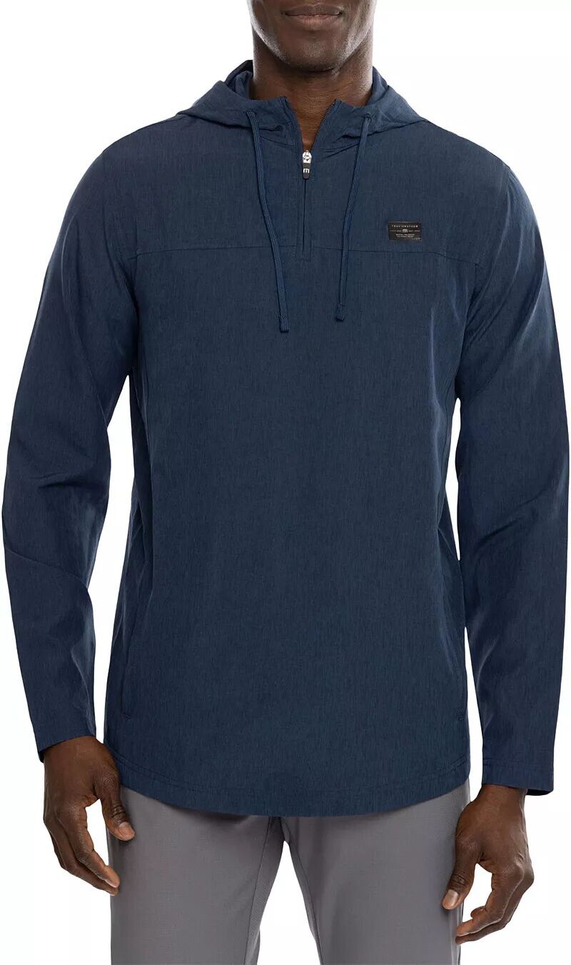 

Мужской пуловер для гольфа TravisMathew Topflight на молнии 1/4 с капюшоном