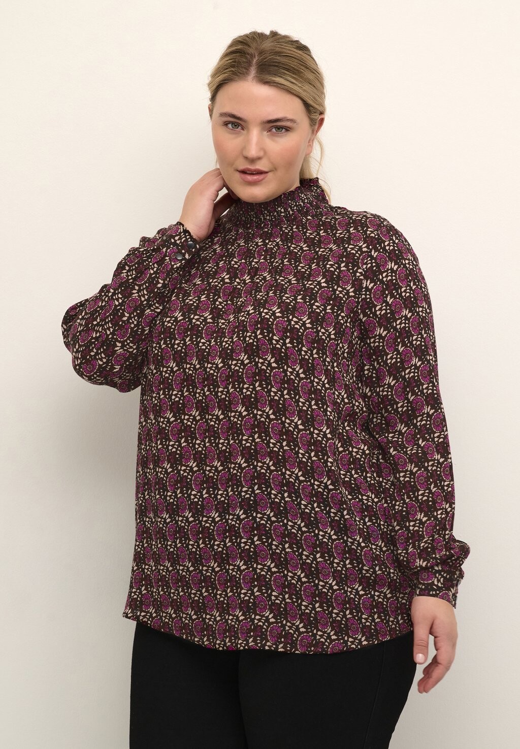 

Блузка Kaffe Curve Kerry Smock, розовый