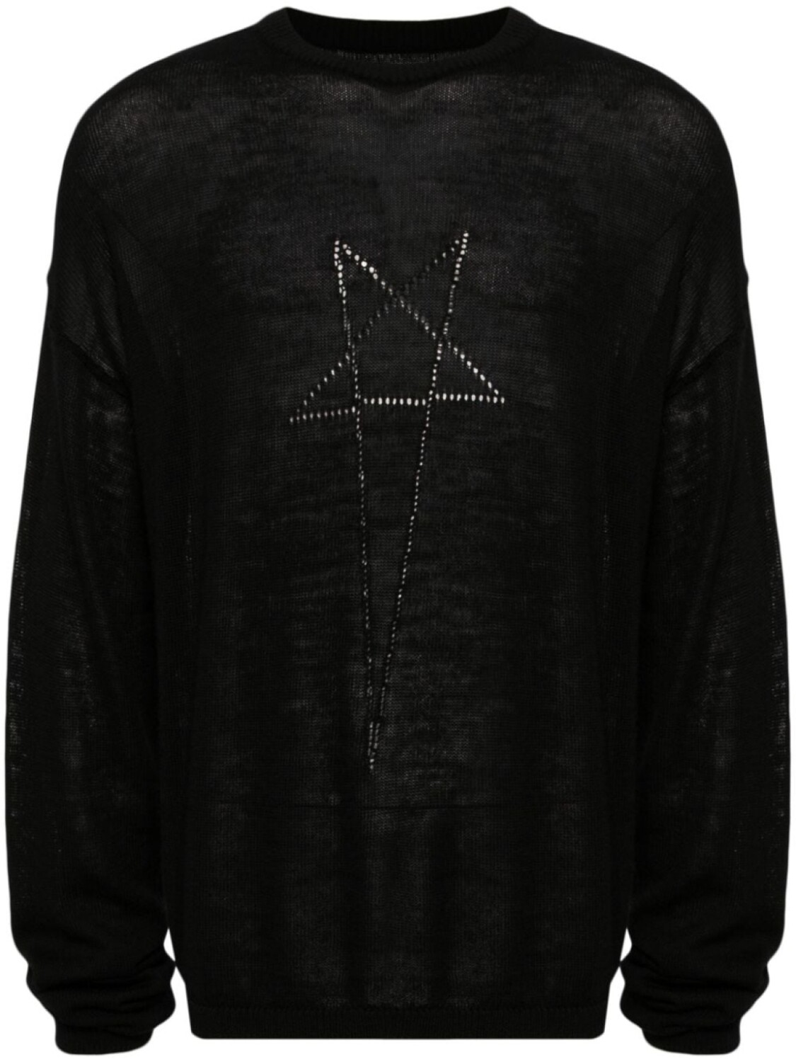 

Rick Owens шерстяной джемпер тонкой вязки, черный