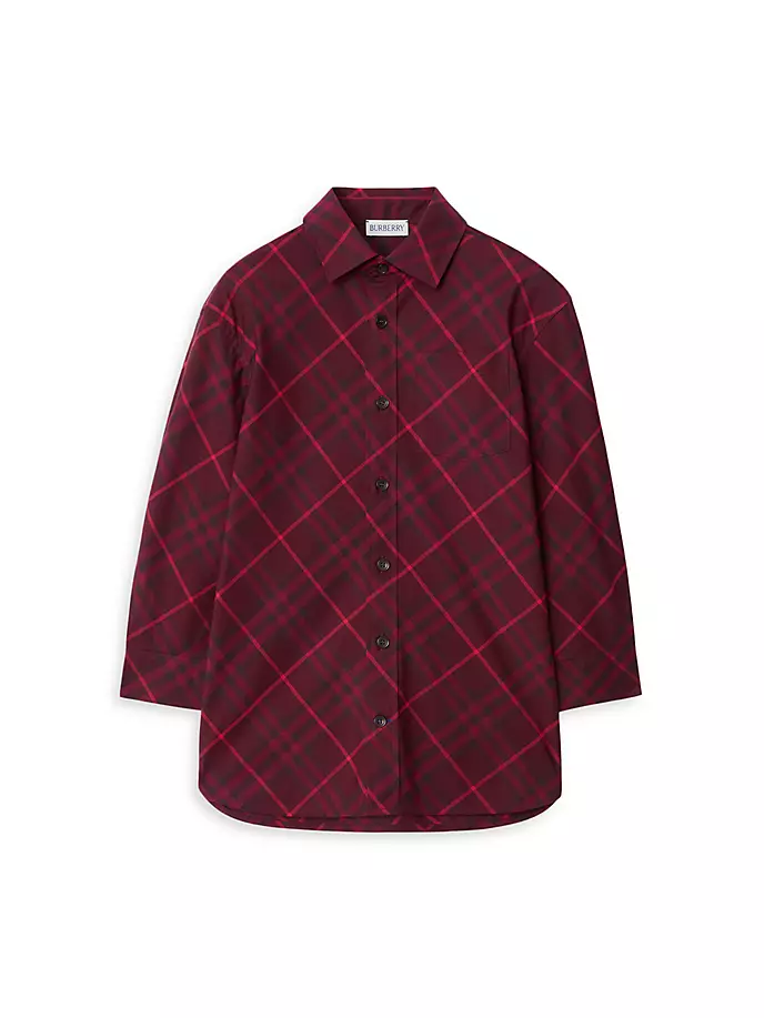 

Рубашка на пуговицах Little Kid's Angelo Burberry, бордовый