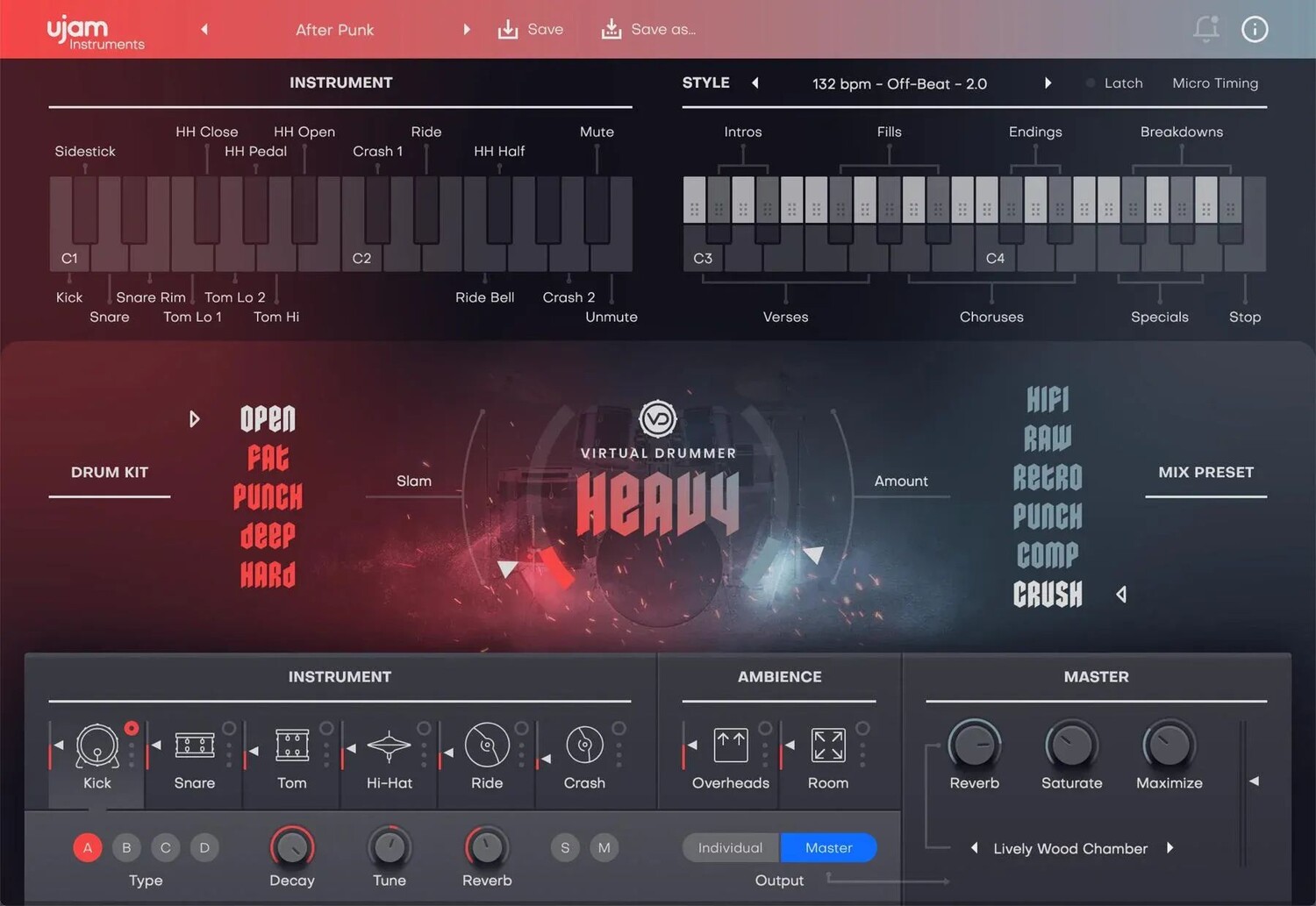 

Программное обеспечение UJAM Virtual Drummer Heavy 2 Rock Drummer