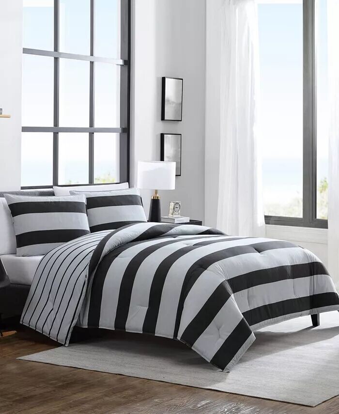 

Двусторонний комплект одеял Lawndale из 2 предметов, Twin/Twin XL Nautica, серый