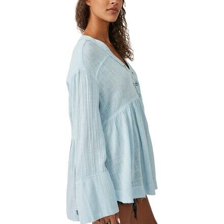 

Рубашка с длинными рукавами Miles Away Babydoll женская Free People, цвет Cool Rain