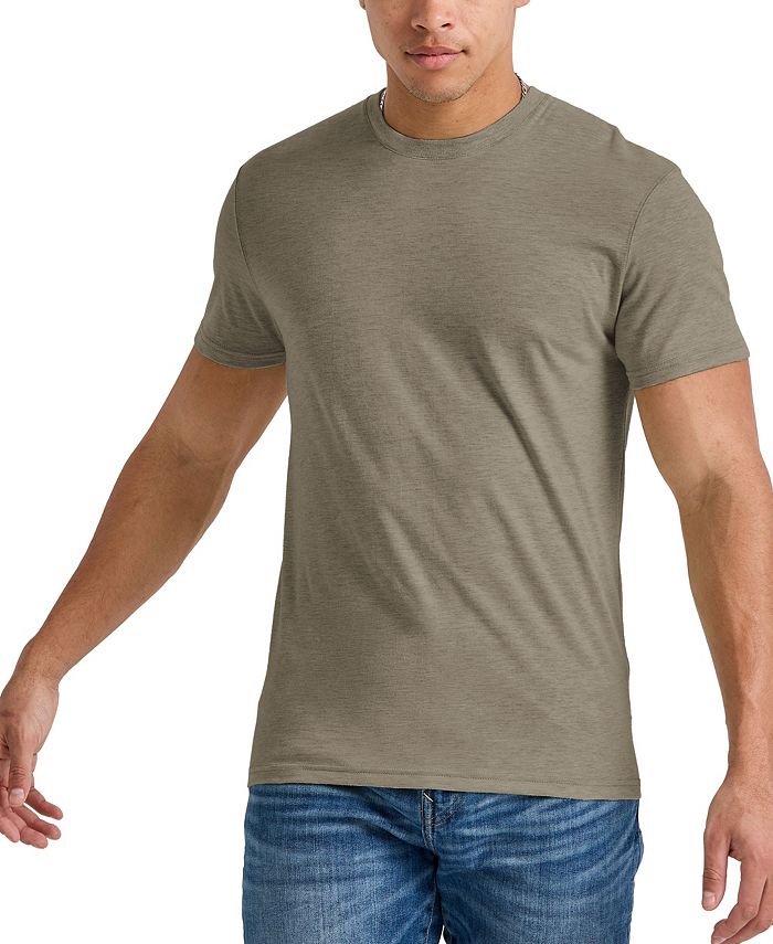 Мужская хлопковая футболка Originals с коротким рукавом Hanes, цвет Oregano Heather мужская хлопковая футболка originals с коротким рукавом hanes цвет equilibrium green