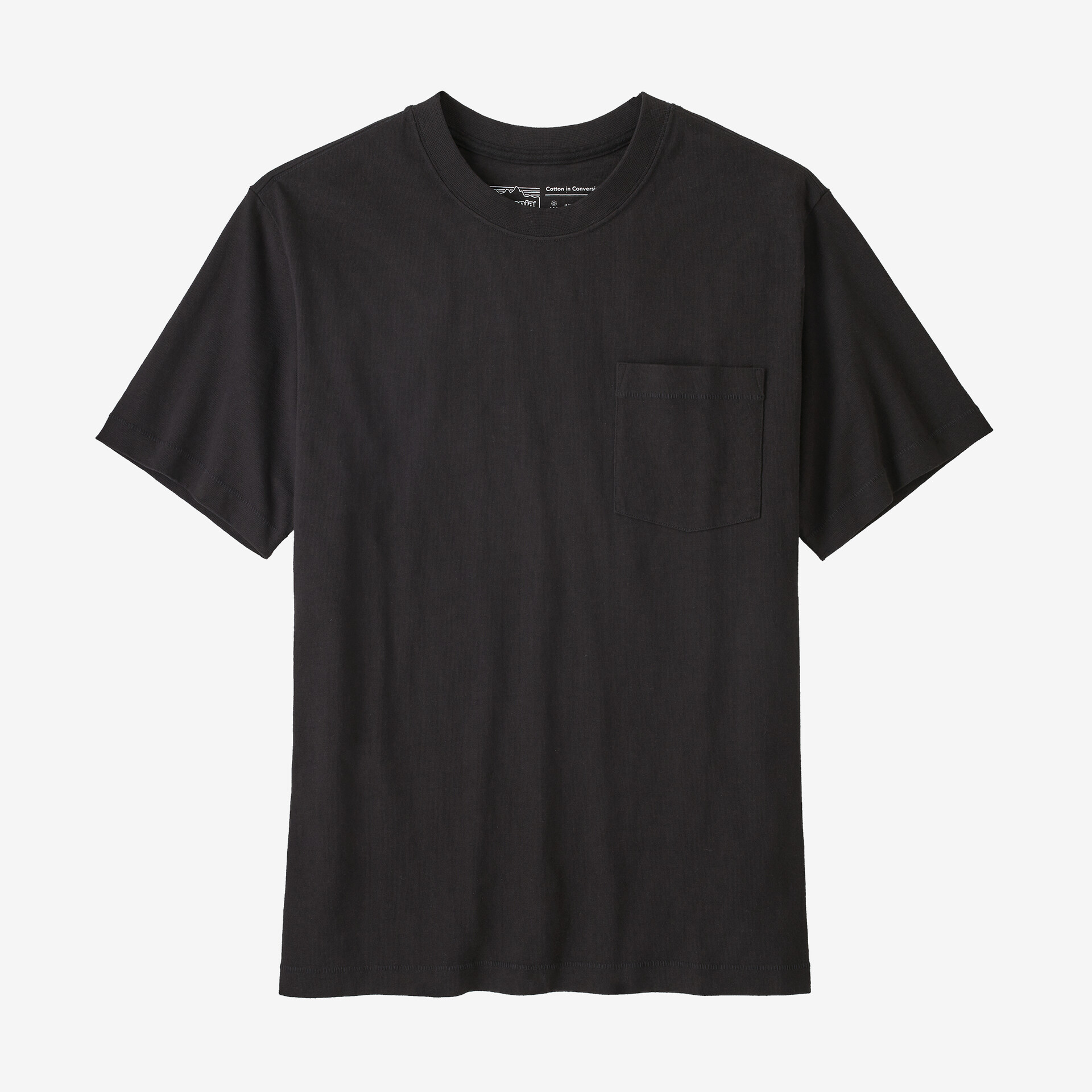 цена Мужская хлопковая футболка среднего веса с карманами Patagonia, черный
