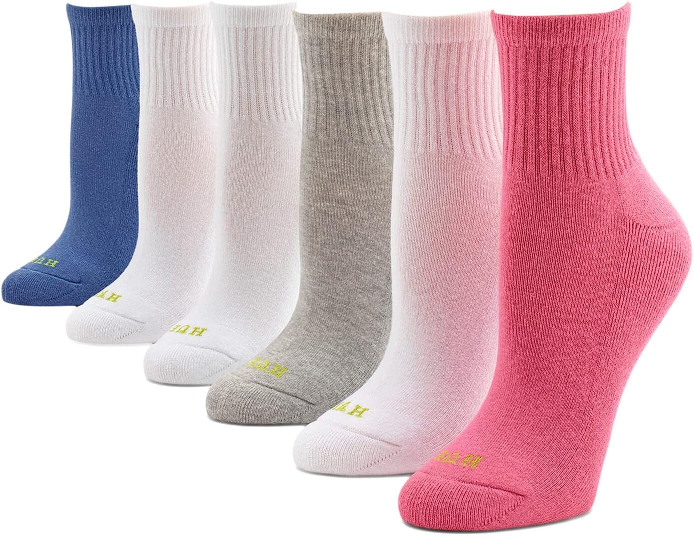 

Набор Mini Crew из 6 пар HUE, цвет Wild Rose