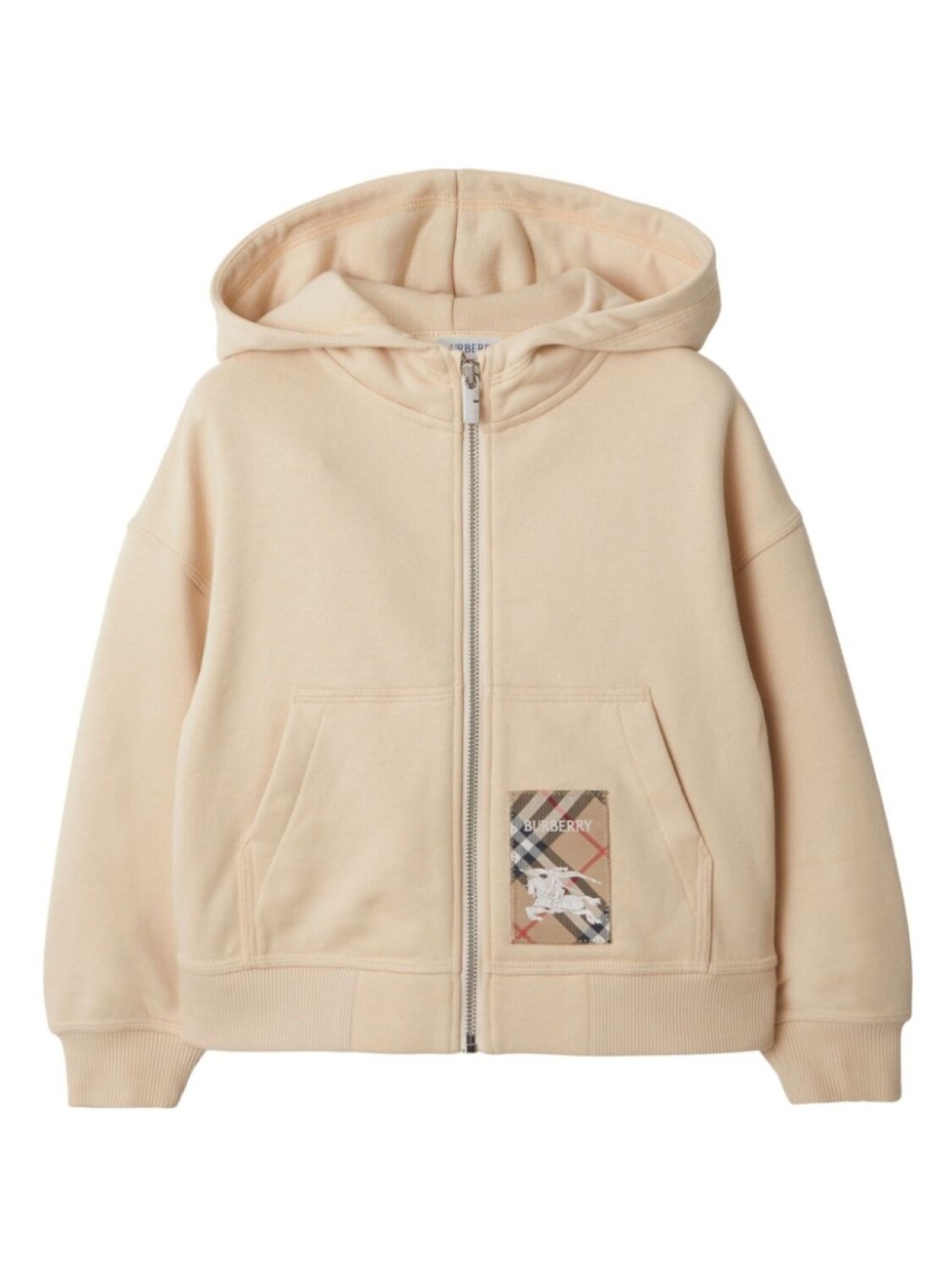 

Худи Check Label Burberry Kids, нейтральный цвет