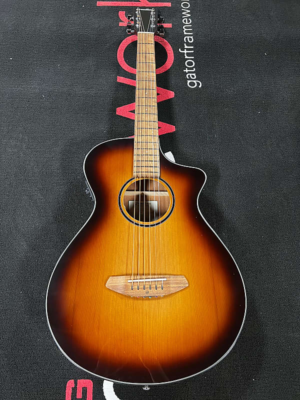 Акустическая гитара Breedlove ECO Discovery S Concertina CE Acoustic-Electric Guitar - Edgeburst Red Cedar/African Mahogany