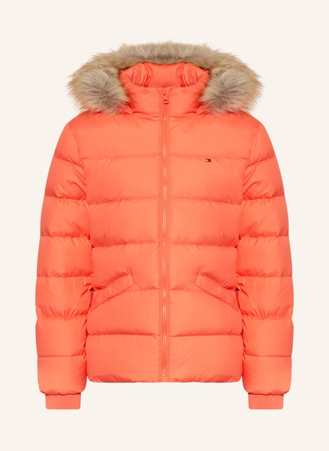 

Пуховик со съемным искусственным мехом Tommy Hilfiger, красный