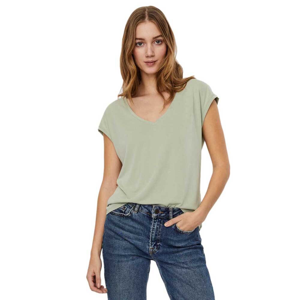 

Футболка с коротким рукавом Vero Moda Fill V Neck, розовый