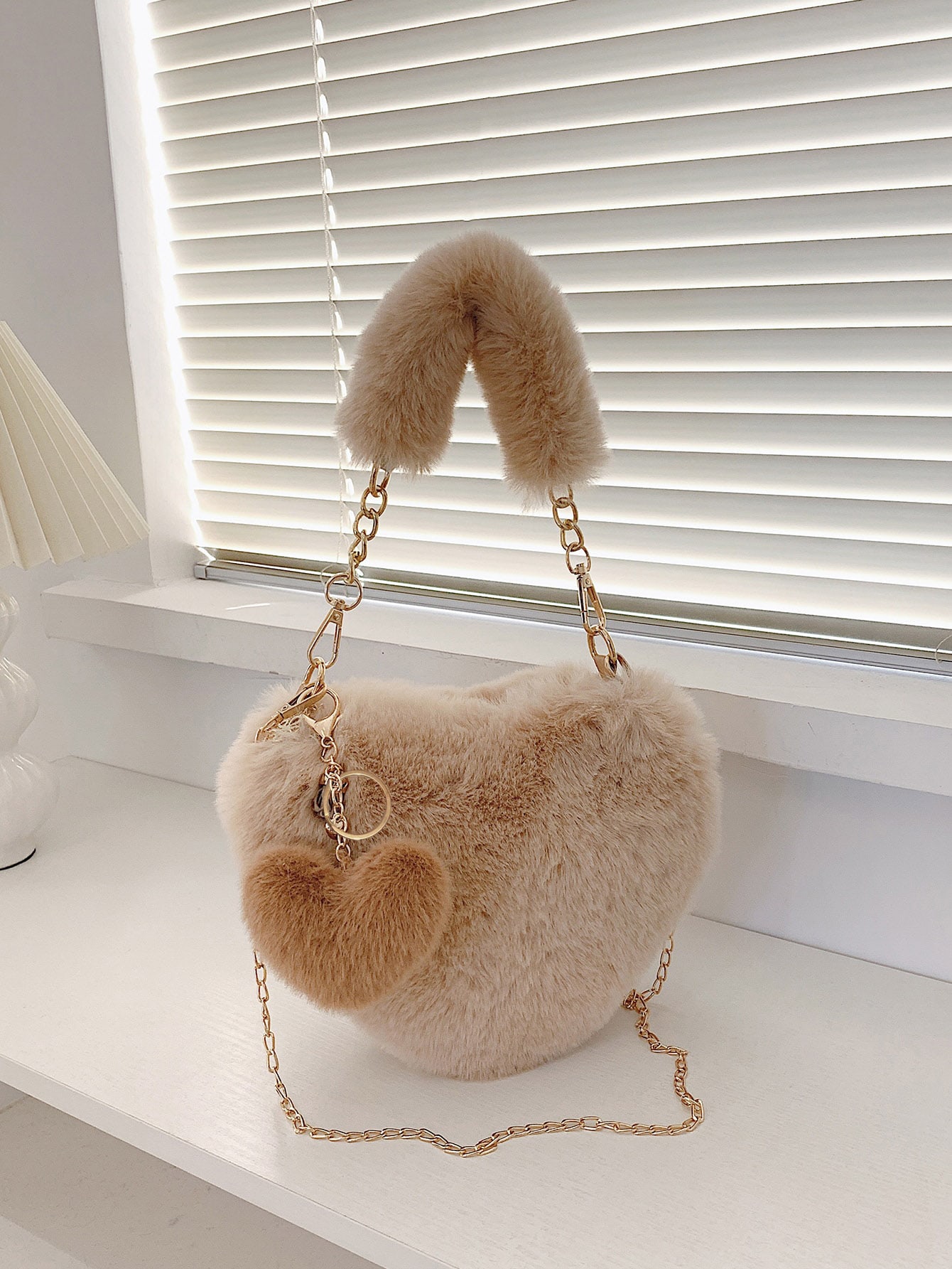 1 шт. однотонная плюшевая сумка в форме любви, хаки sanrio сумка kawaii плюшевая cinnamoroll полакко мягкая сумка наплечная сумка аниме мягкий рюкзак для девочек детские подарки