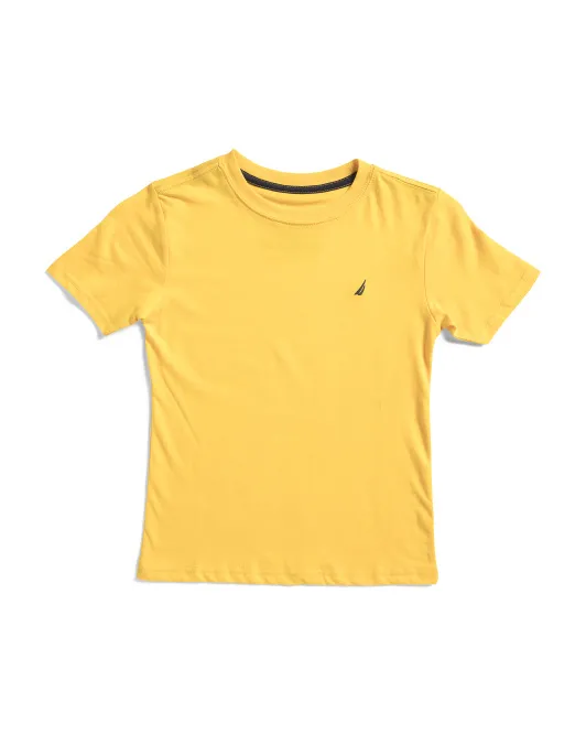 

Футболка с короткими рукавами и круглым вырезом Little Boys Coast Nautica, желтый