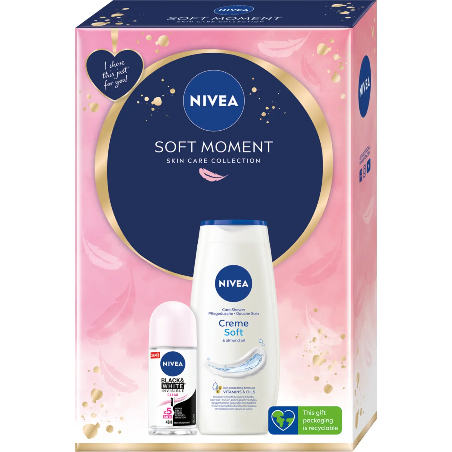 

Набор: женский гель для душа Nivea Soft Moment, 50 мл