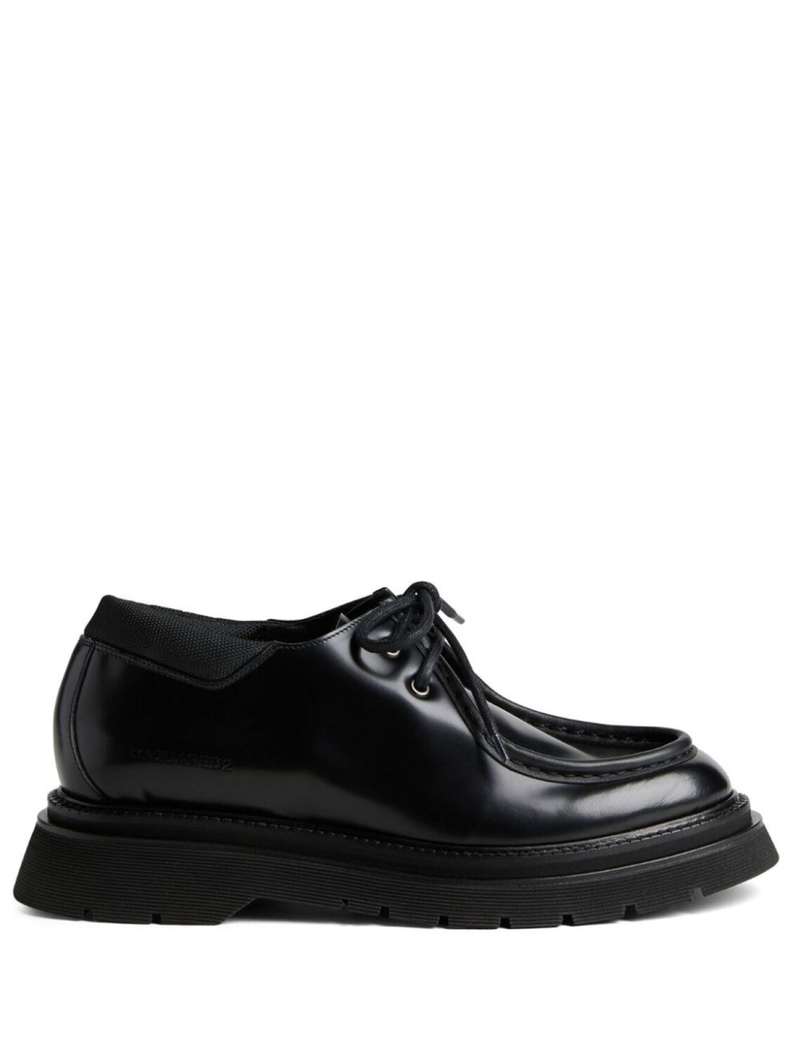 

Dsquared2 lace-up patent leather loafers, черный