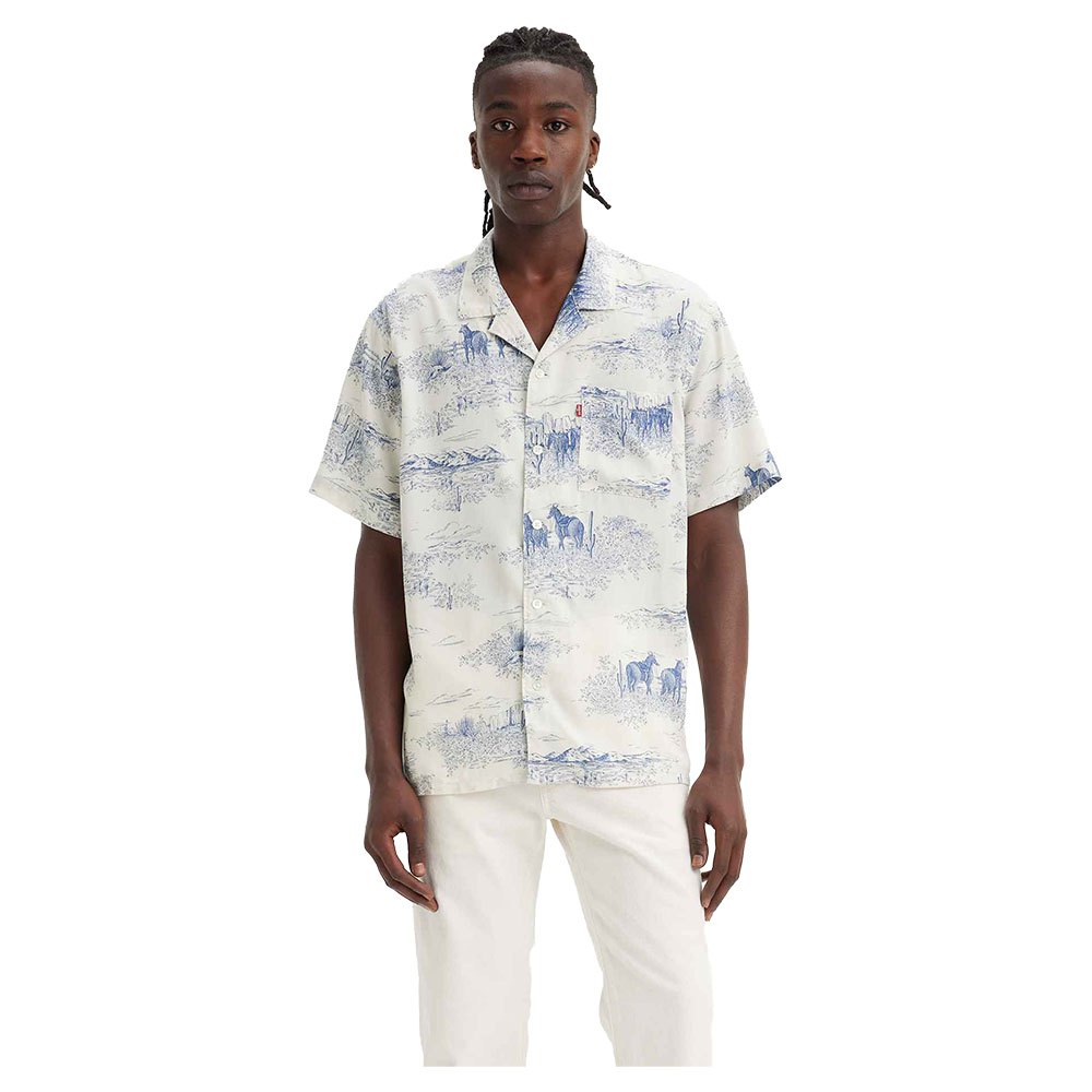 рубашка с коротким рукавом levi´s ember bowling синий Рубашка с коротким рукавом Levi´s Cubano, бежевый