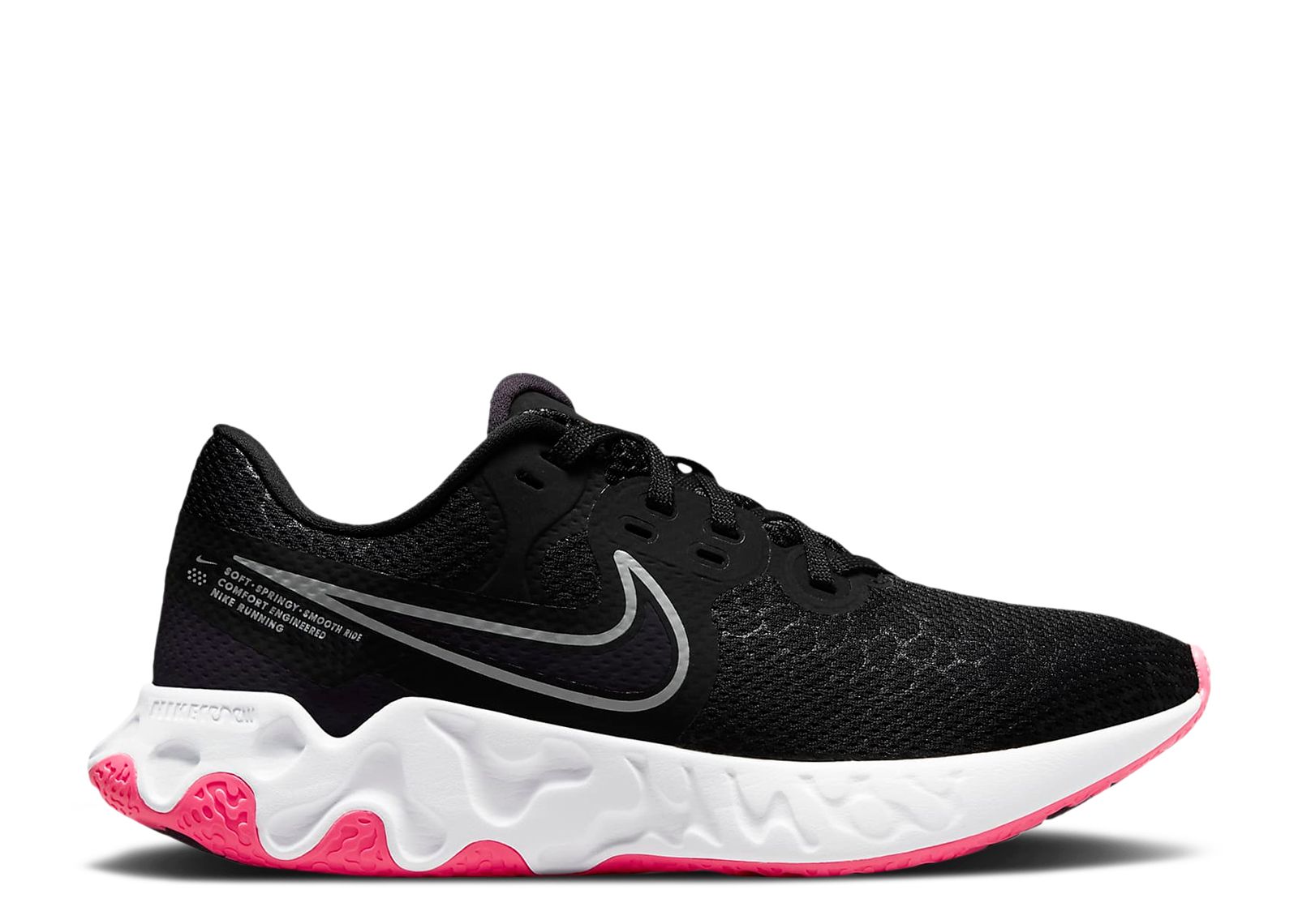 Кроссовки Nike Wmns Renew Ride 2 'Black Hyper Pink', черный кроссовки нейтрального цвета nike revolution 6 tdv nike цвет black hyper pink pink foam