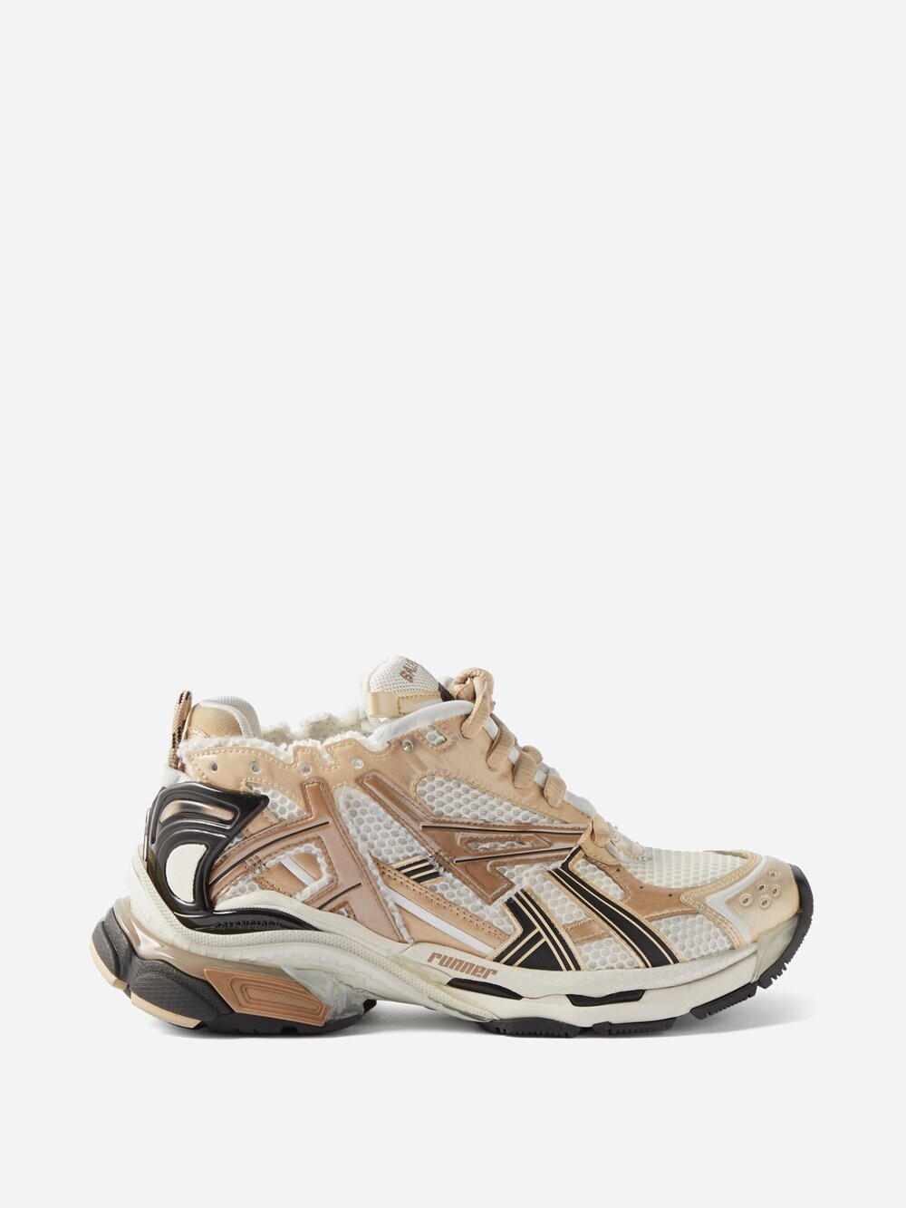 

Кроссовки runner из сетки и искусственной кожи Balenciaga, бежевый