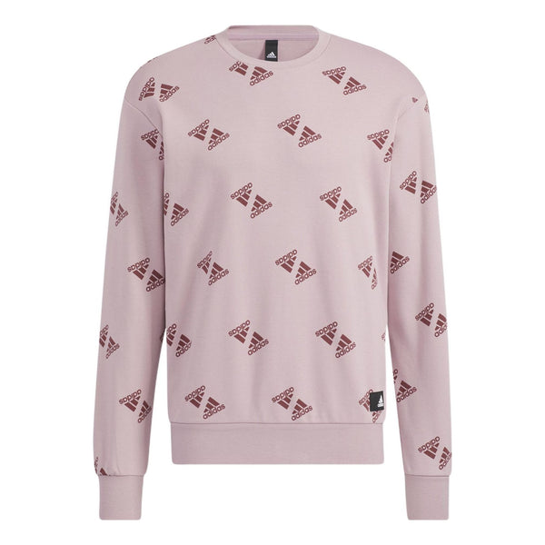 Толстовка Adidas Fi Bp1 Aop Swt Full Print Sports Round Neck Pullover Couple Style Pink, розовый толстовка adidas loose casual printing round neck pullover couple style pink розовый
