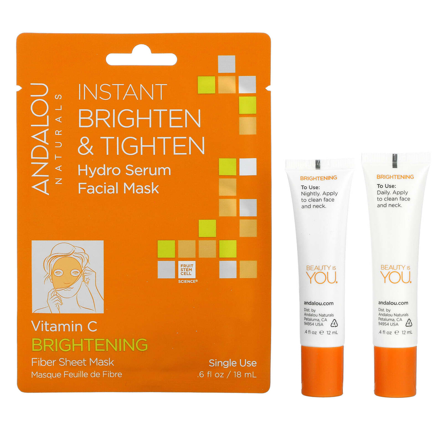 

Осветление от дня к ночи, набор из 3 предметов, Andalou Naturals