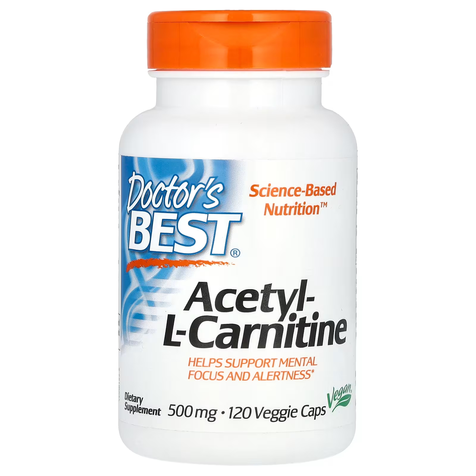 Ацетил-L-карнитин Doctor's Best для памяти, 120 капсул