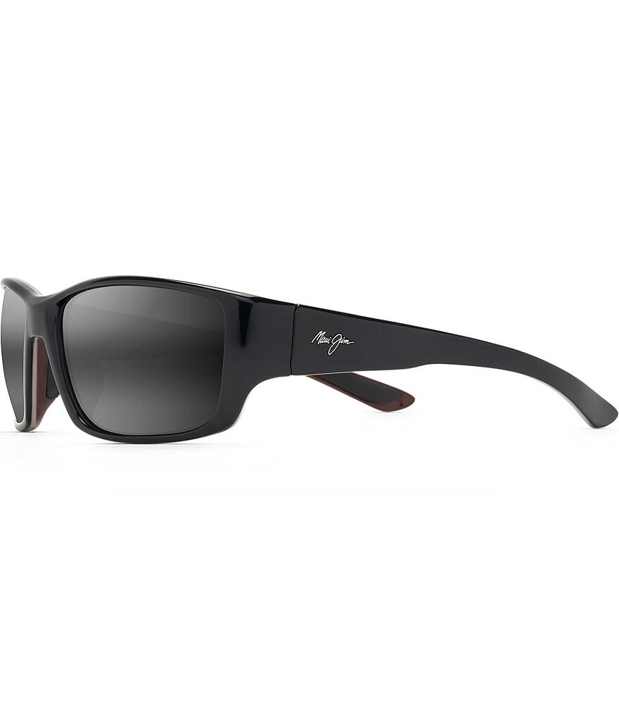 Солнцезащитные очки Maui Jim Local Kine PolarizedPlus2 с оберткой, 61 мм, черный