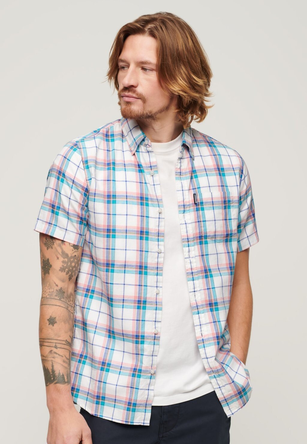 

Рубашка LIGHTWEIGHT CHECK Superdry, цвет optic check