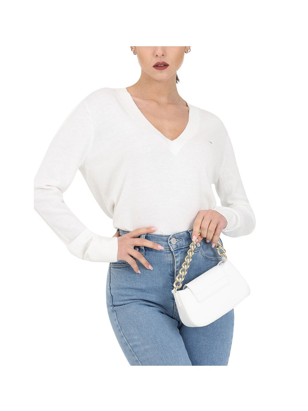 

Женский белый свитер tommy hilfiger Tommy Jeans