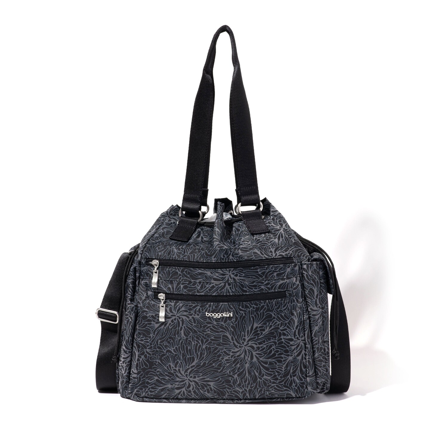

Baggallini Женская сумка-тоут Modern Everywhere на шнурке, цвет Midnight Blossom Print