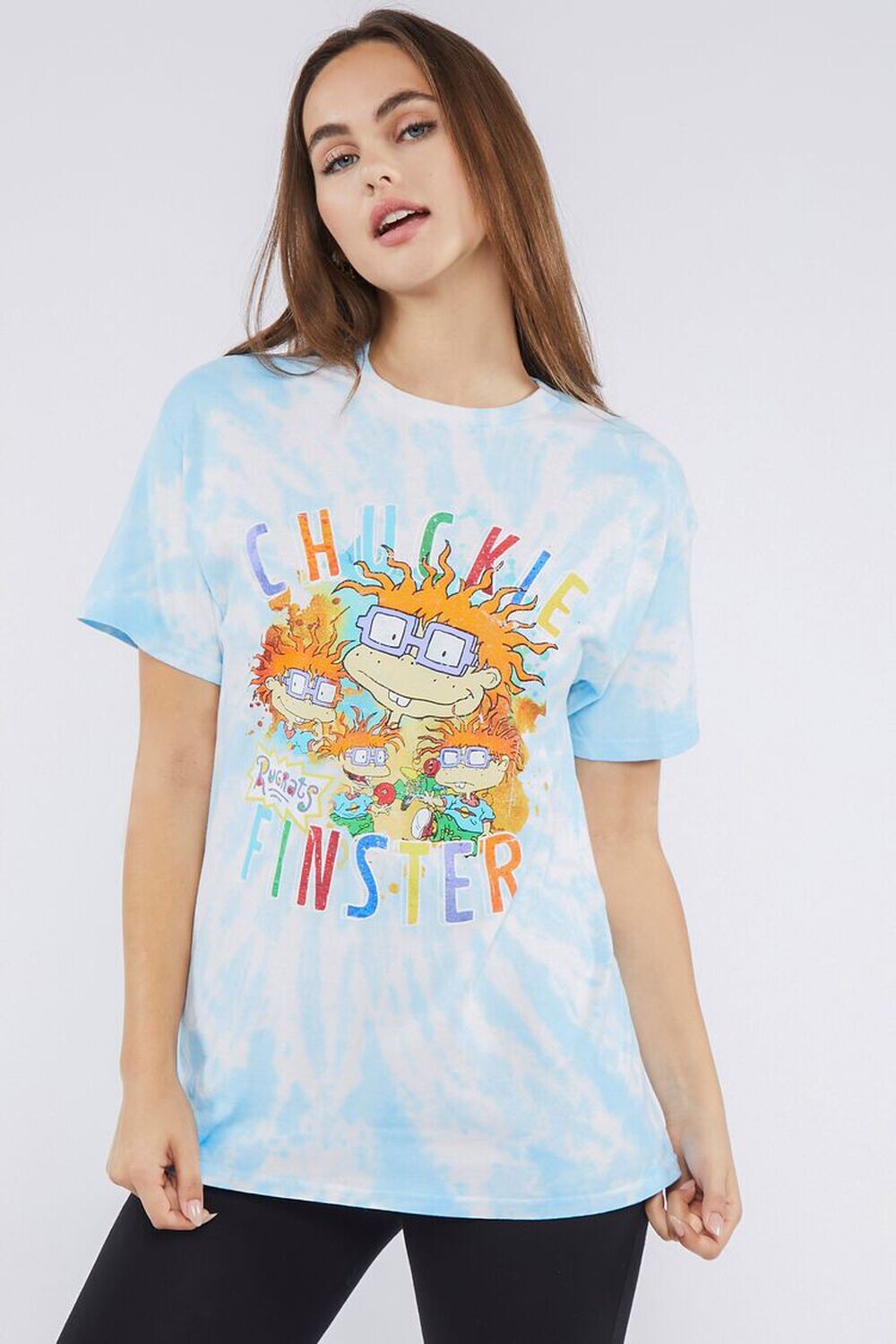 

Футболка Rugrats с рисунком тай-дай Forever 21, синий