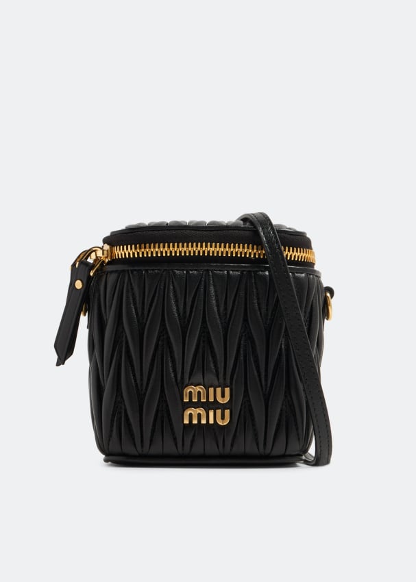 Сумка Miu Miu Matelassé Leather Mini, черный