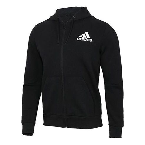Куртка Men's adidas Sports Stylish Knit Logo Black Jacket, черный