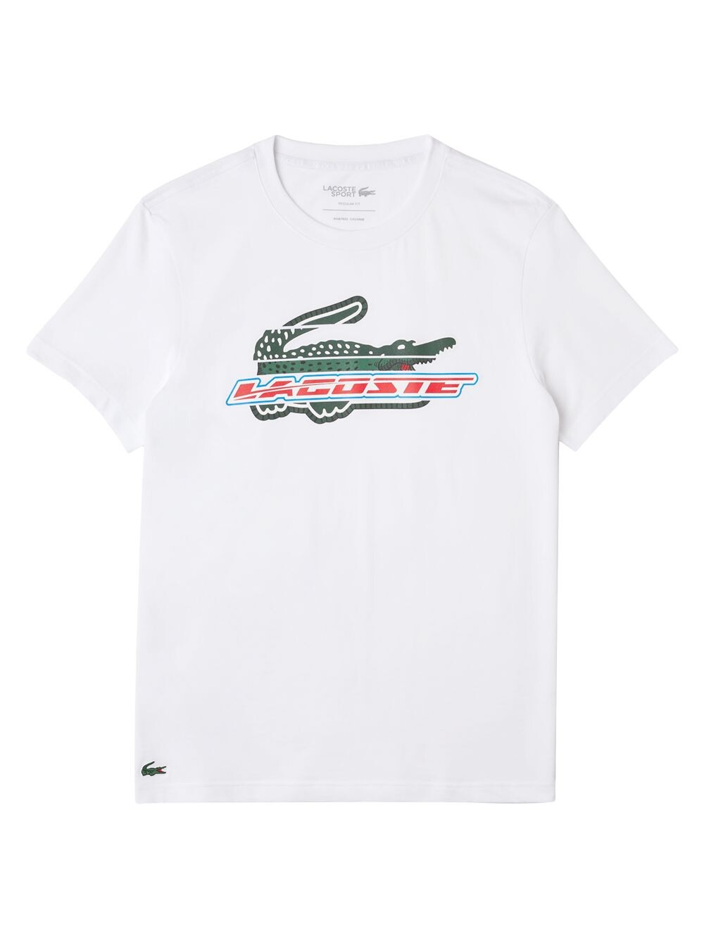 

Футболка из смесового хлопка с логотипом Lacoste, белый
