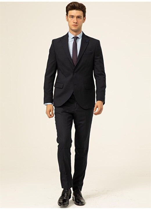 

Синий мужской костюм Slim Fit с нормальной талией Süvari
