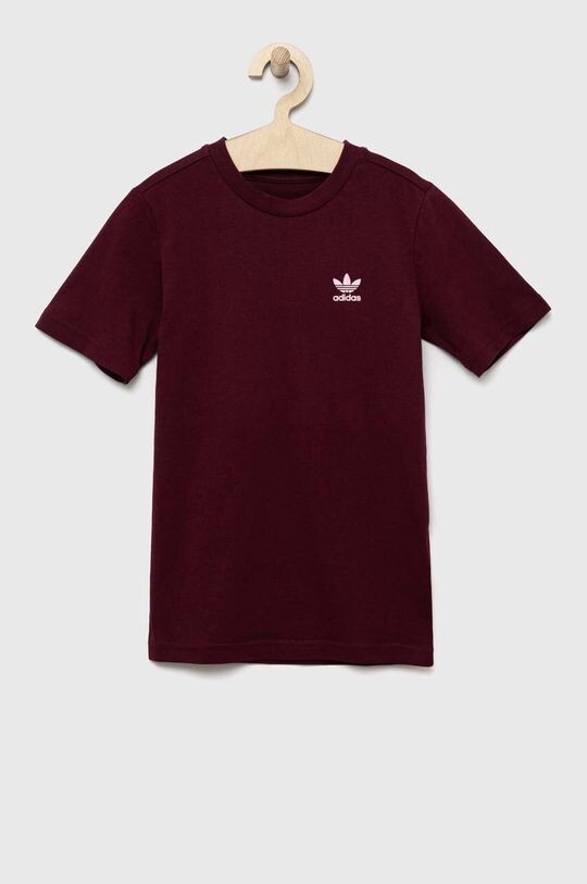 

Детская хлопковая футболка adidas Originals, бордовый