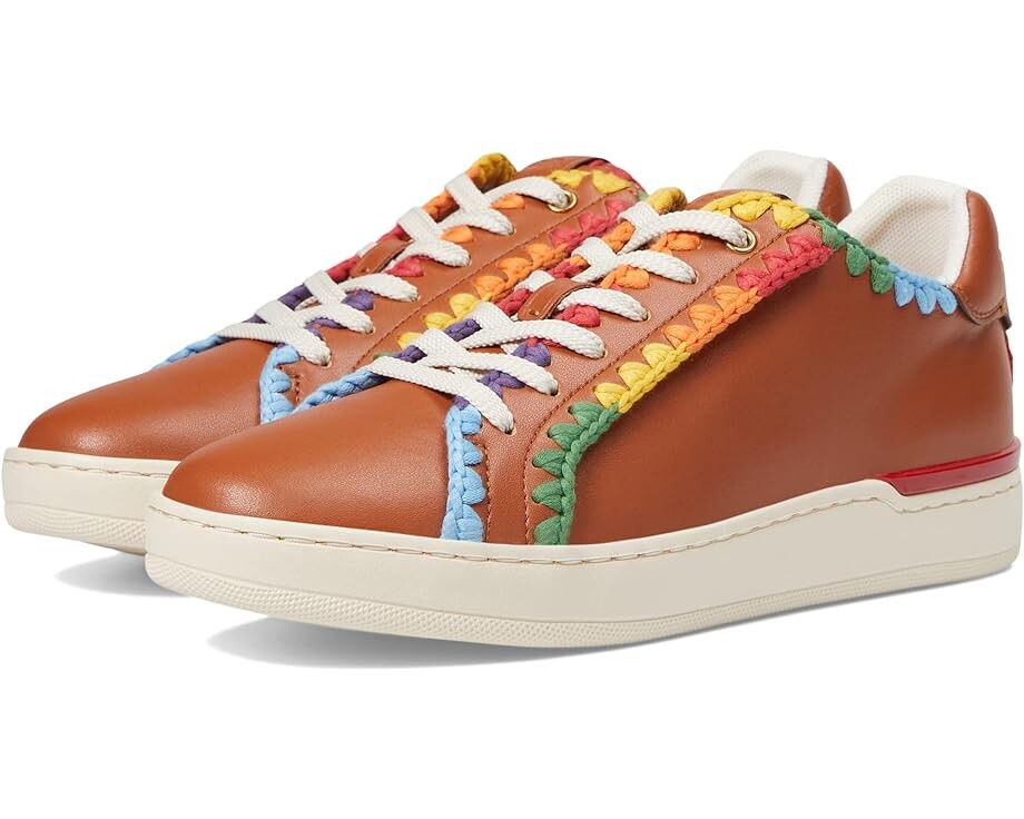 

Кроссовки COACH Lowline Crochet Trim, цвет Burnished Amber/Rainbow