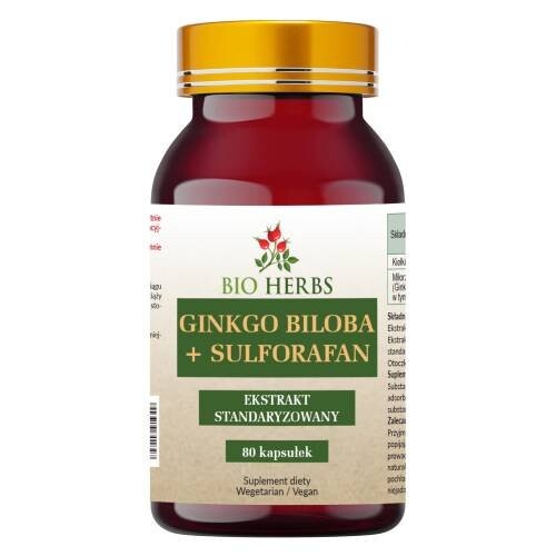 

Bio Herbs, Гинкго Билоба + Сульфорафан, 80 шт.