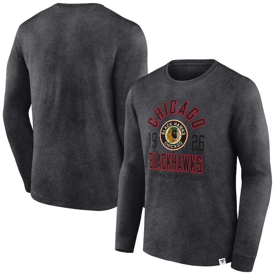 

Футболка с длинным рукавом Fanatics Branded Chicago Blackhawks, угольный
