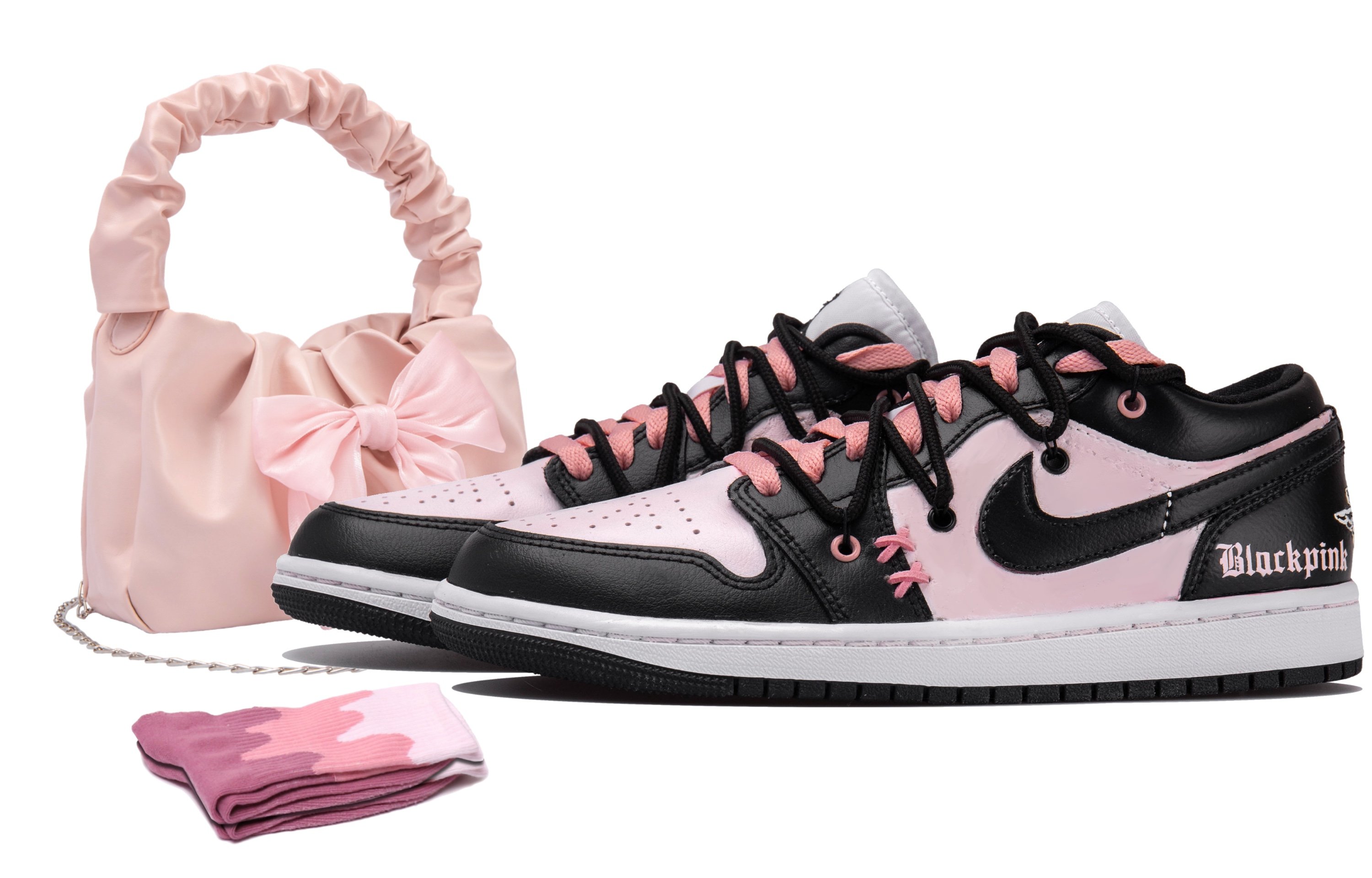 

Jordan Air Jordan 1 винтажные баскетбольные кроссовки женские, Black/Pink