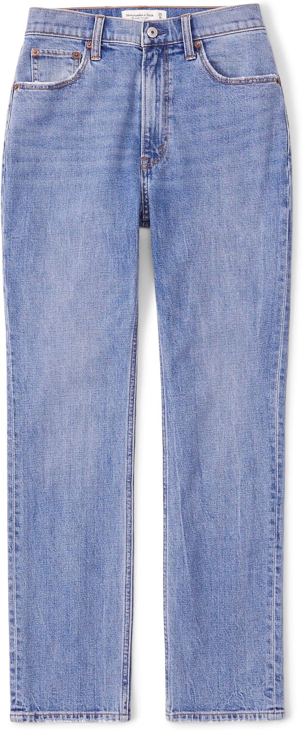 

Джинсы Curve Love Ultra High Rise Ankle Straight Jean Abercrombie & Fitch, цвет Medium