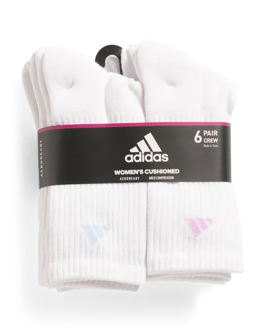 

6 пар спортивных носков с мягкой подкладкой Adidas, белый
