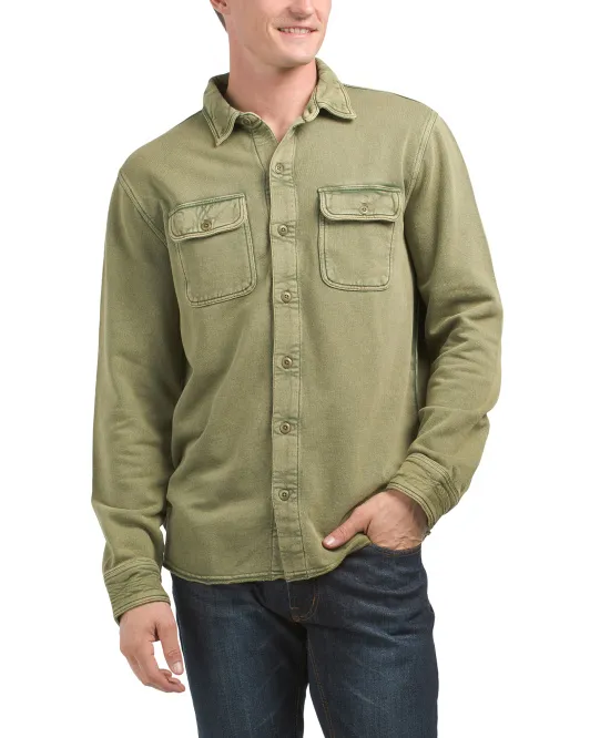 

Рубашка из френча терри Lucky Brand, зеленый